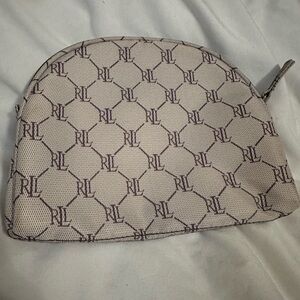 Ralph Lauren Cream nylon cosmetic case